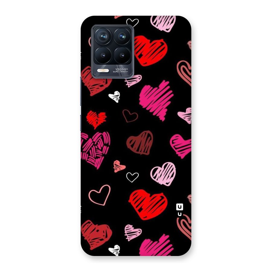 Hearts Art Pattern Back Case for Realme 8 Pro