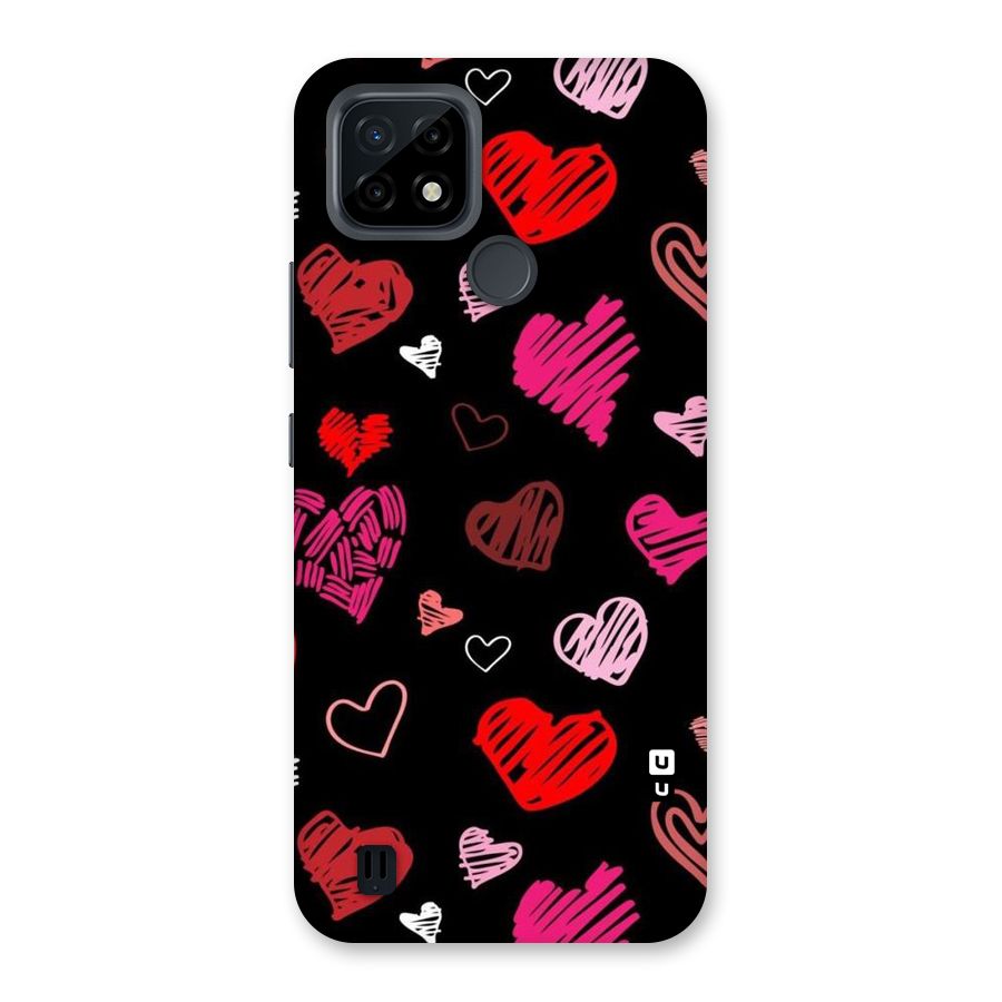Hearts Art Pattern Back Case for Realme C21