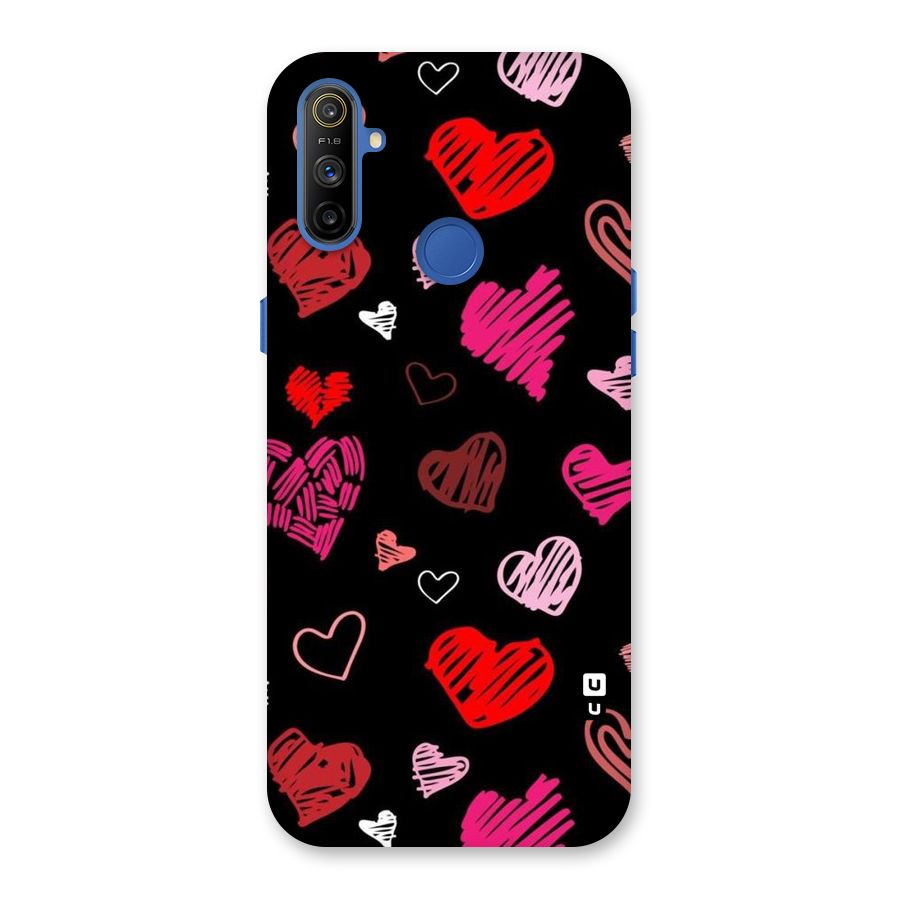 Hearts Art Pattern Back Case for Realme Narzo 10A