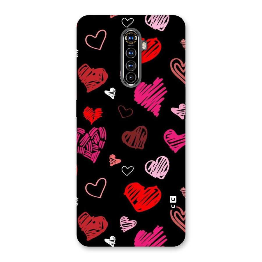 Hearts Art Pattern Back Case for Realme X2 Pro