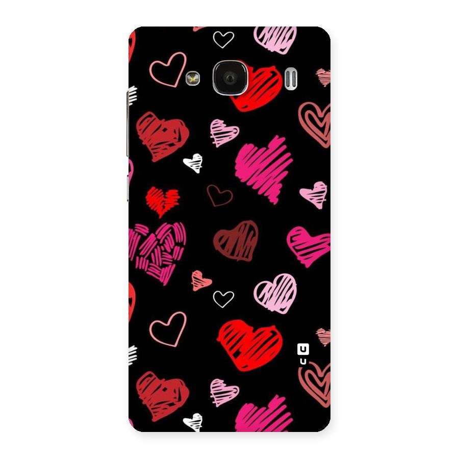 Hearts Art Pattern Back Case for Redmi 2