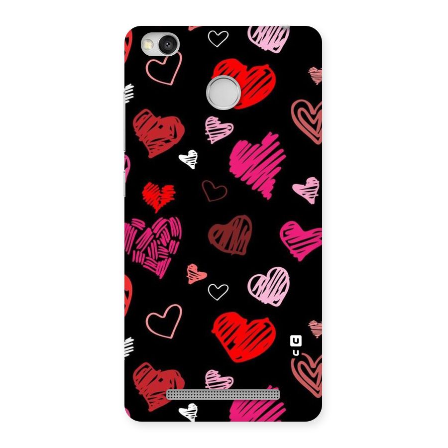 Hearts Art Pattern Back Case for Redmi 3S Prime