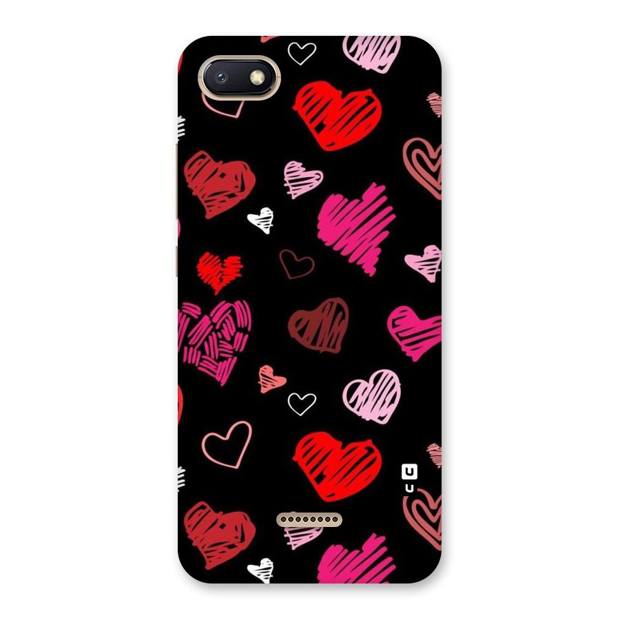 Hearts Art Pattern Back Case for Redmi 6A
