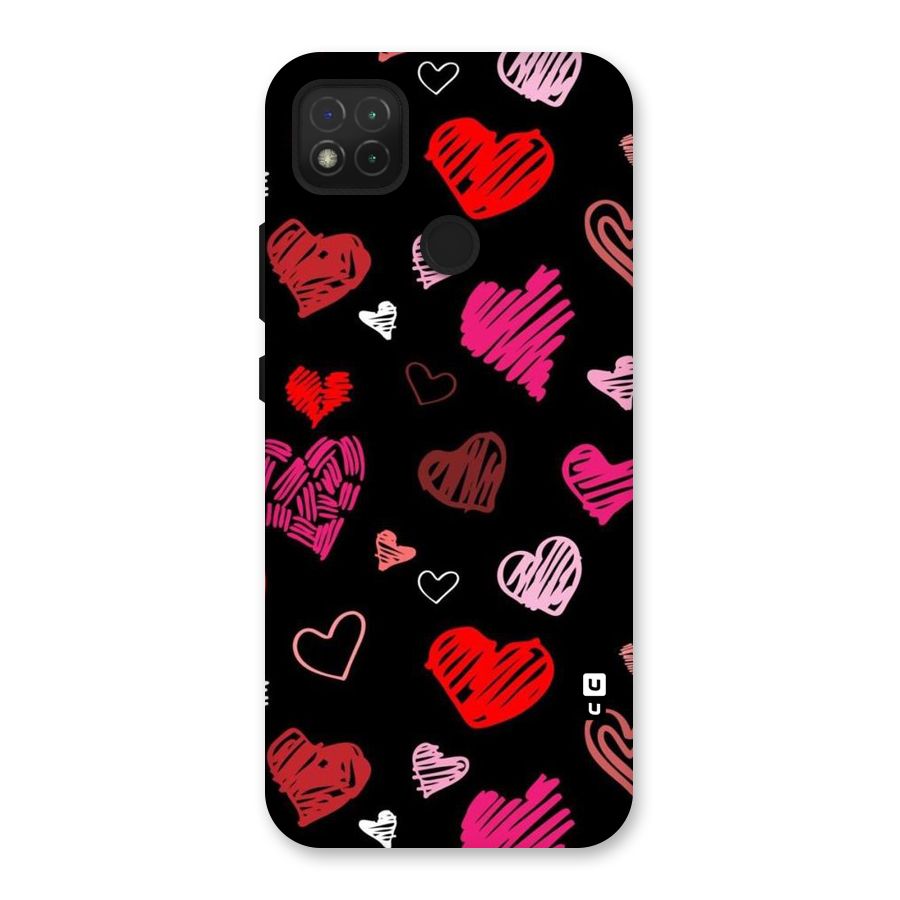 Hearts Art Pattern Back Case for Redmi 9