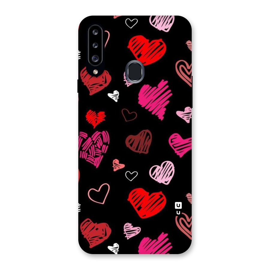 Hearts Art Pattern Back Case for Samsung Galaxy A20s