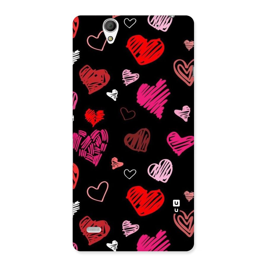 Hearts Art Pattern Back Case for Sony Xperia C4