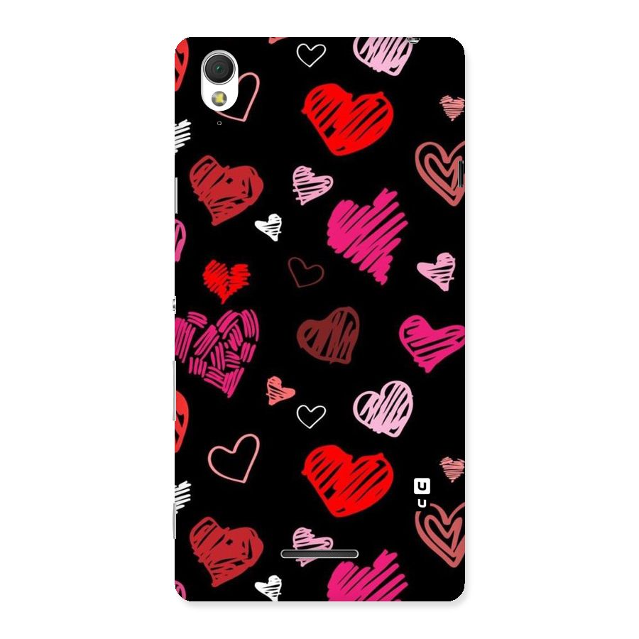 Hearts Art Pattern Back Case for Sony Xperia T3