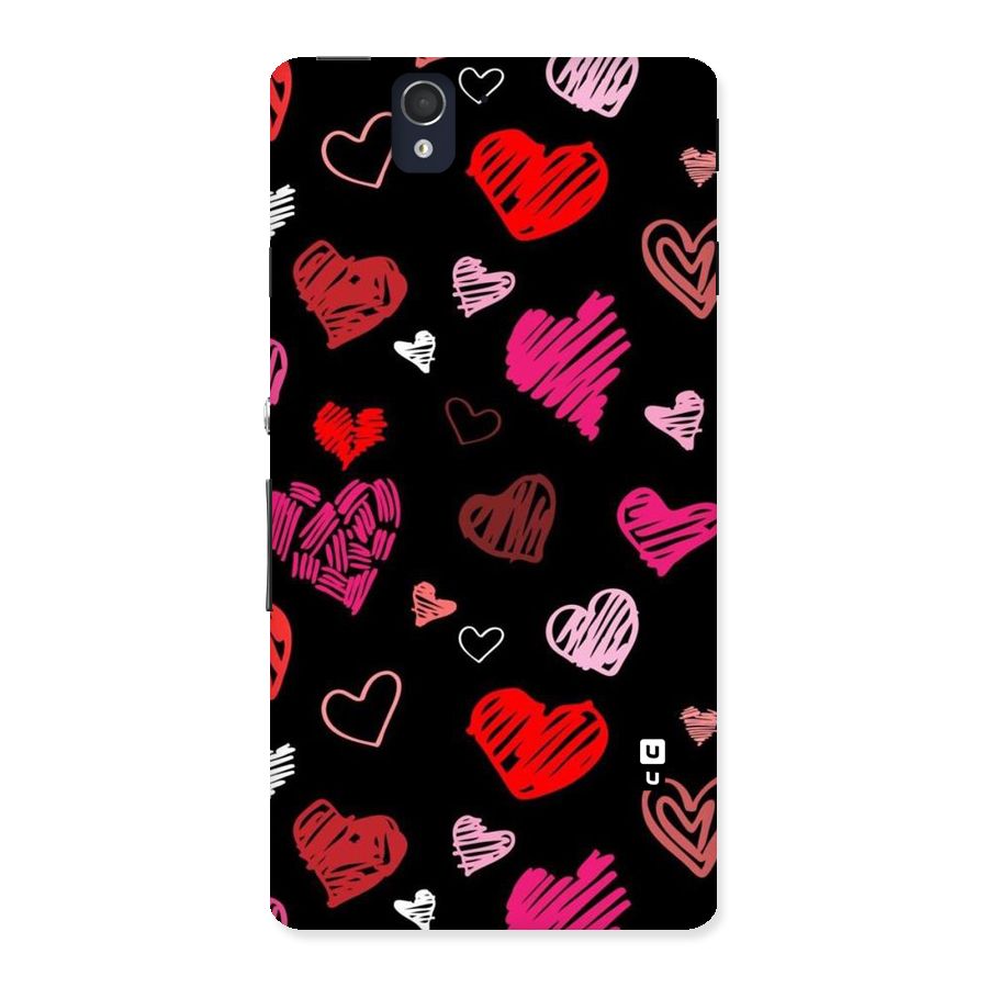Hearts Art Pattern Back Case for Sony Xperia Z