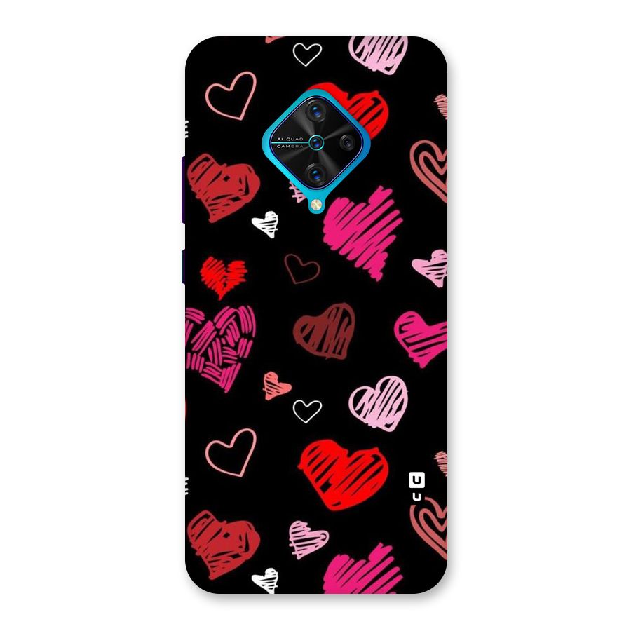 Hearts Art Pattern Back Case for Vivo S1 Pro