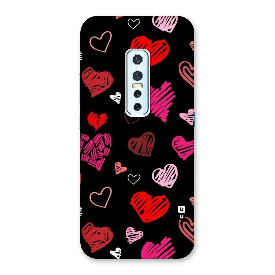 Hearts Art Pattern Back Case for Vivo V17 Pro