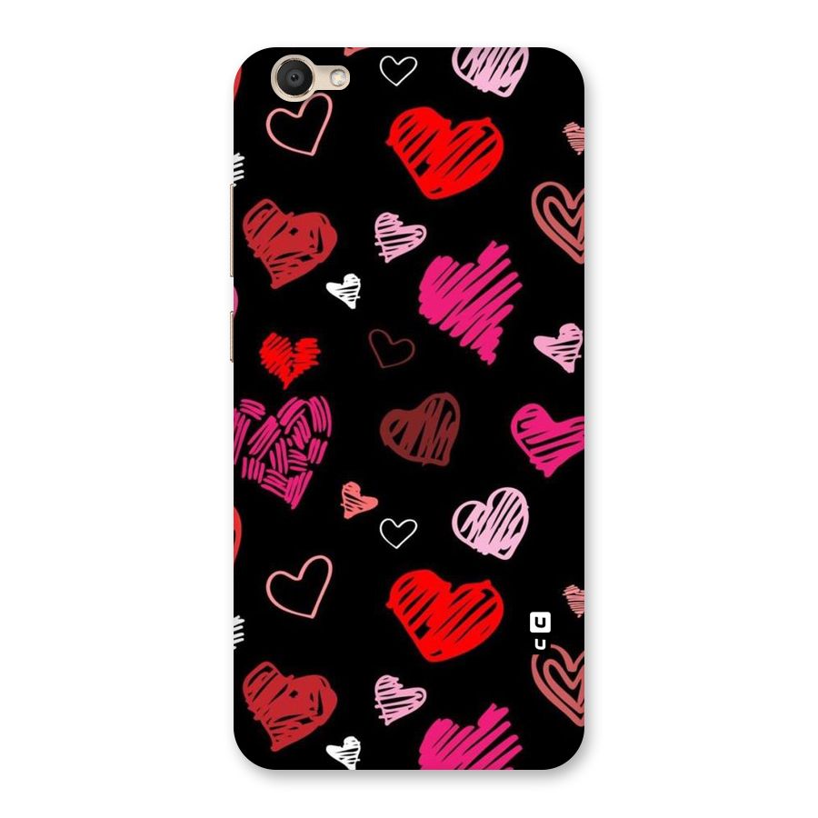 Hearts Art Pattern Back Case for Vivo V5