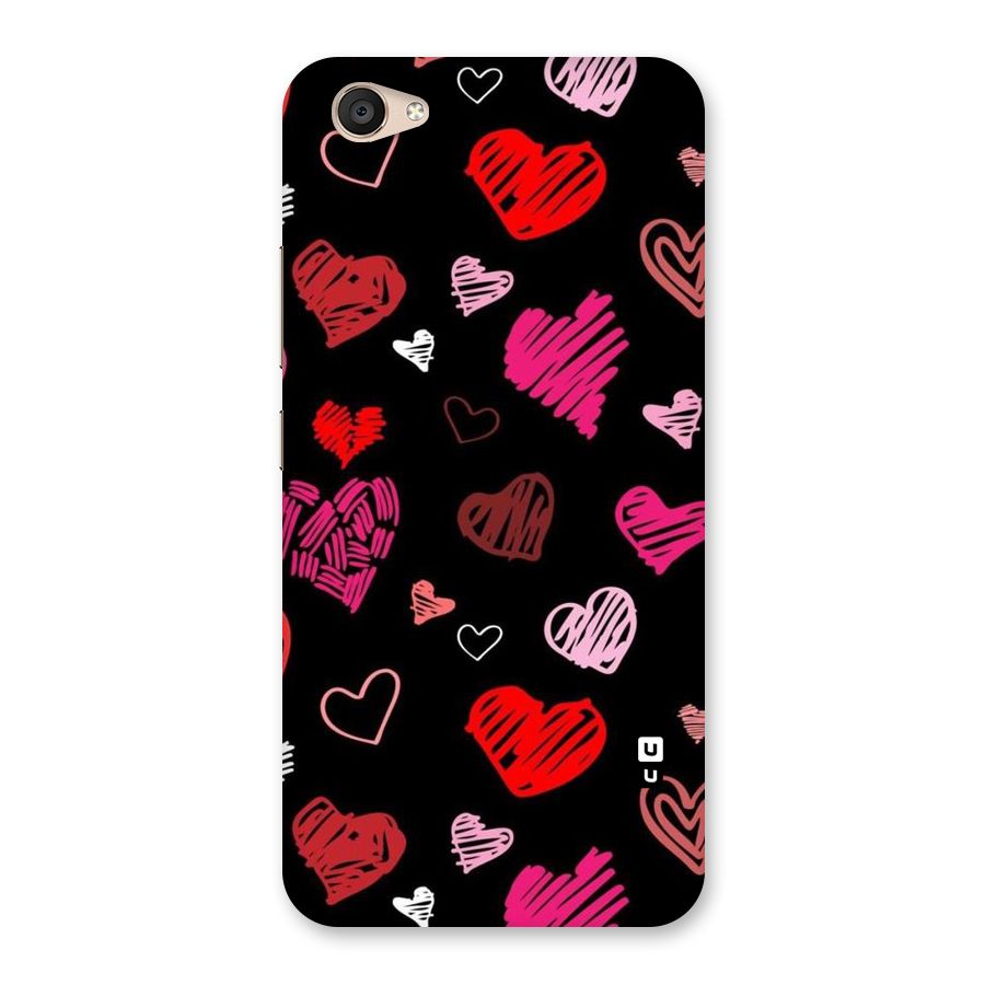 Hearts Art Pattern Back Case for Vivo V5 Plus
