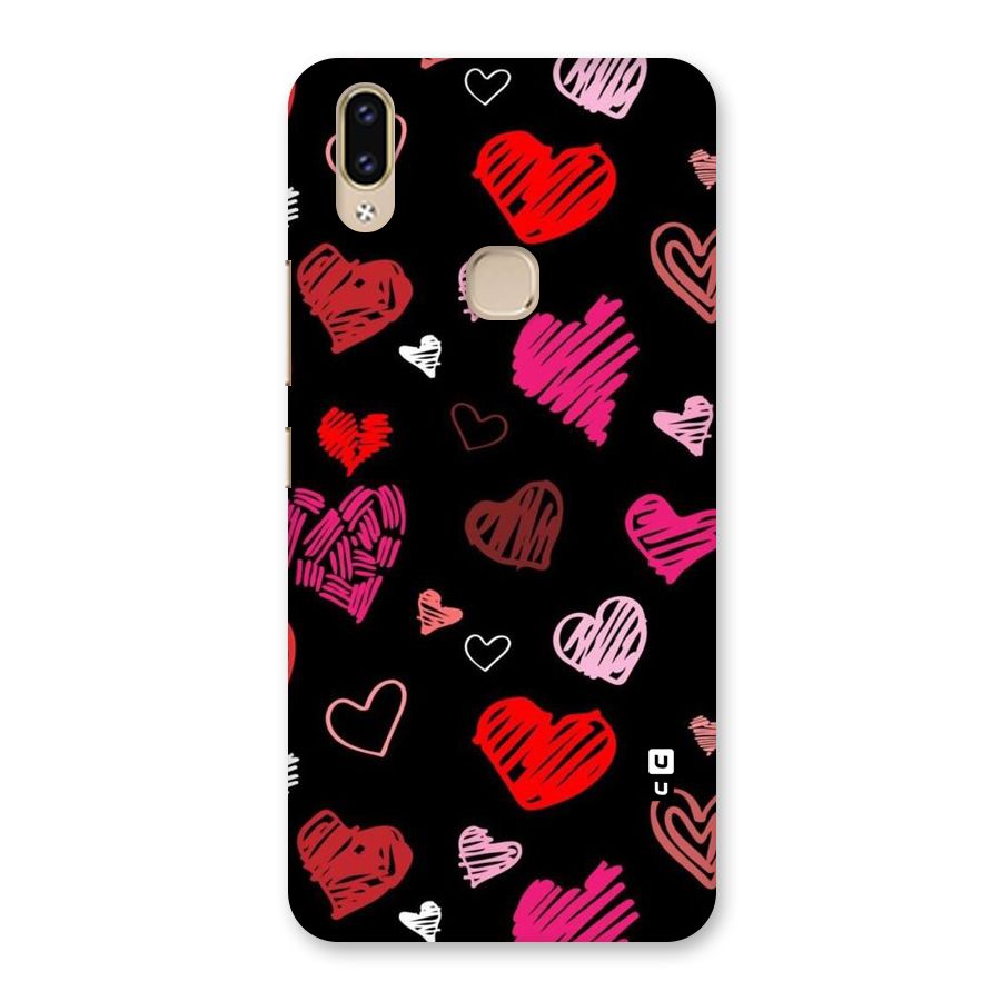 Hearts Art Pattern Back Case for Vivo V9 Youth