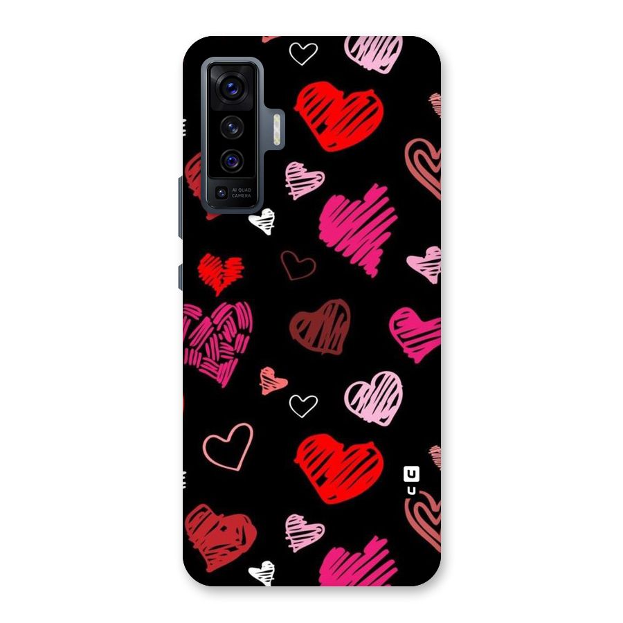 Hearts Art Pattern Back Case for Vivo X50