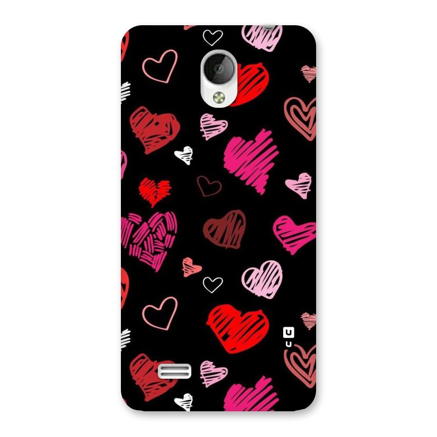 Hearts Art Pattern Back Case for Vivo Y21