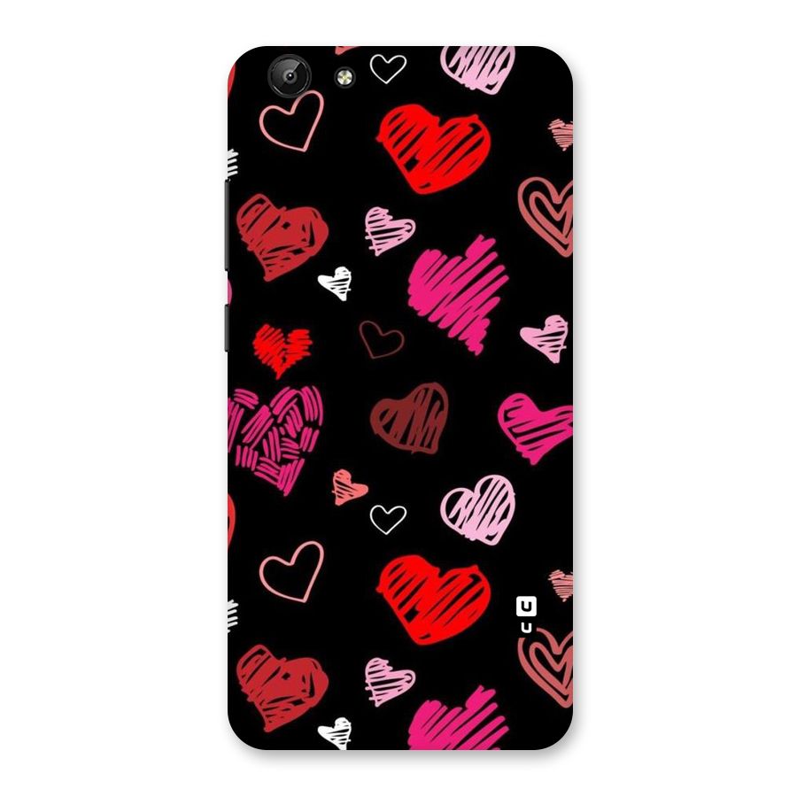 Hearts Art Pattern Back Case for Vivo Y69