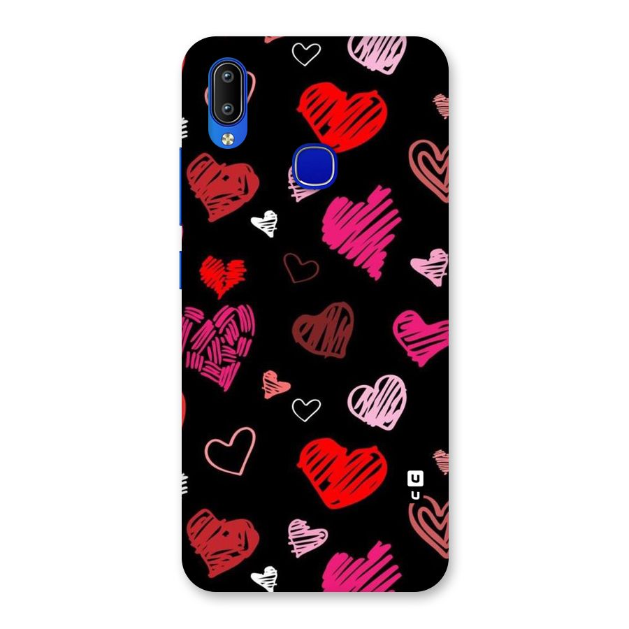 Hearts Art Pattern Back Case for Vivo Y91