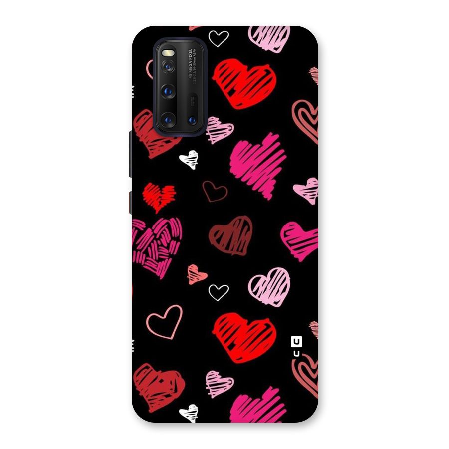 Hearts Art Pattern Back Case for Vivo iQOO 3