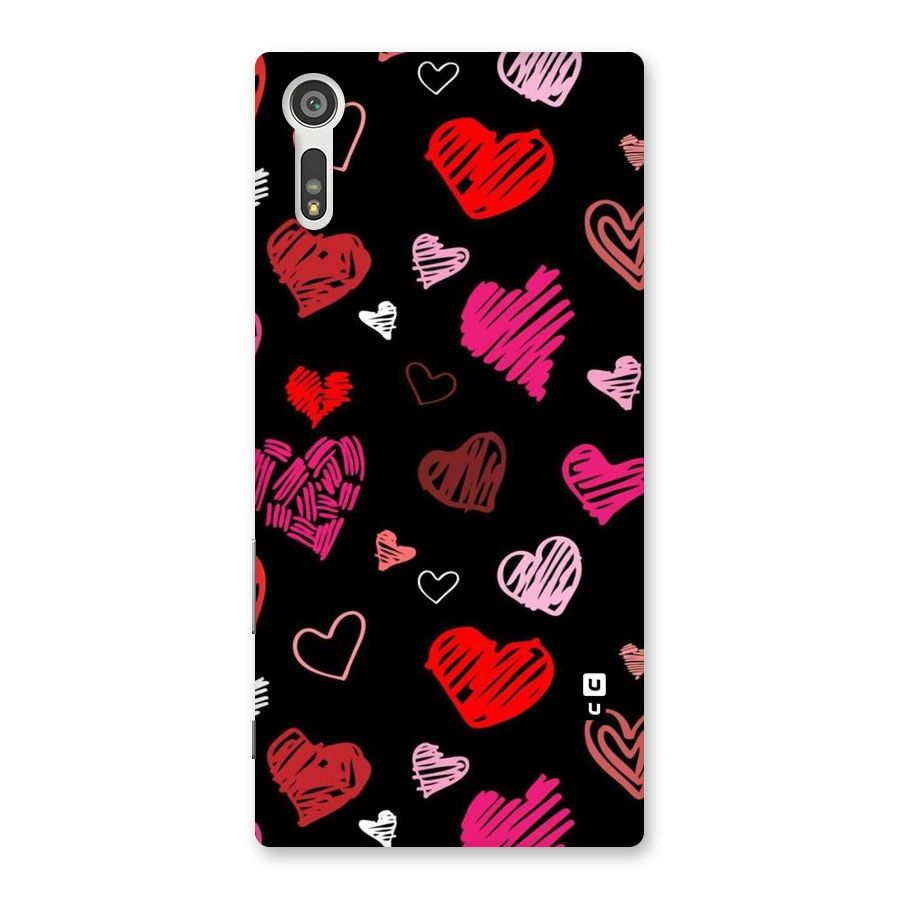 Hearts Art Pattern Back Case for Xperia XZ