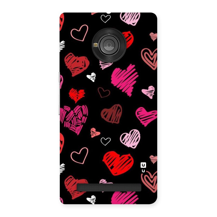 Hearts Art Pattern Back Case for Yu Yunique
