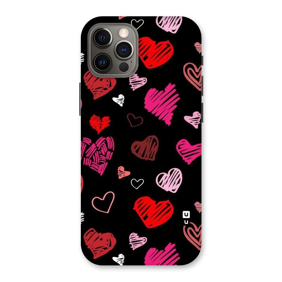 Hearts Art Pattern Back Case for iPhone 12 Pro