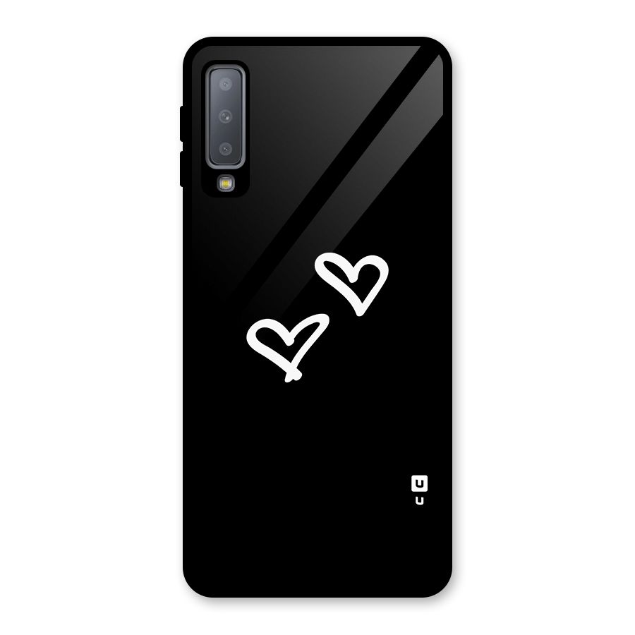 Hearts Love Glass Back Case for Galaxy A7 (2018)