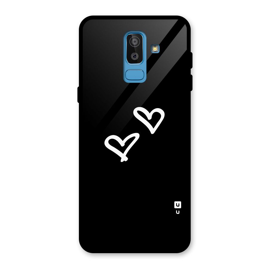 Hearts Love Glass Back Case for Galaxy J8