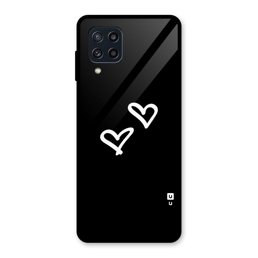 Hearts Love Glass Back Case for Galaxy M32