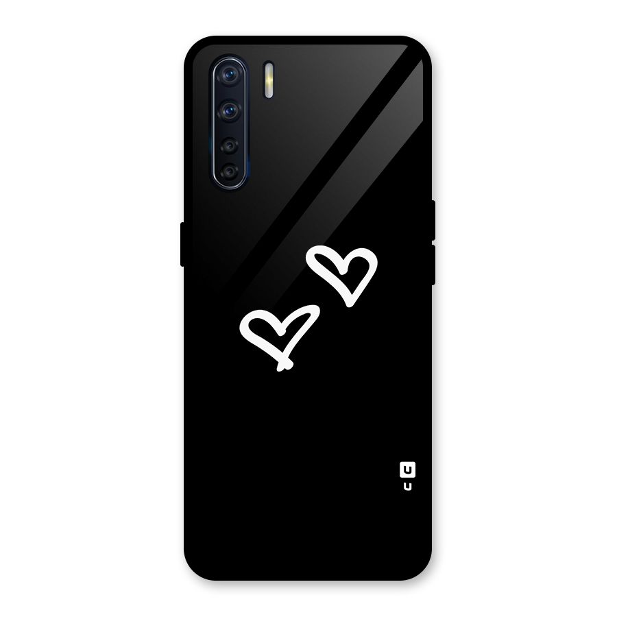 Hearts Love Glass Back Case for Oppo F15
