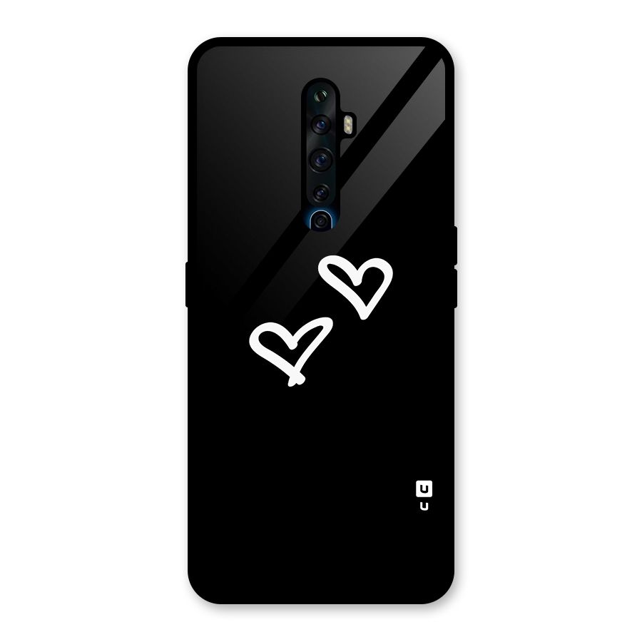 Hearts Love Glass Back Case for Oppo Reno2 F