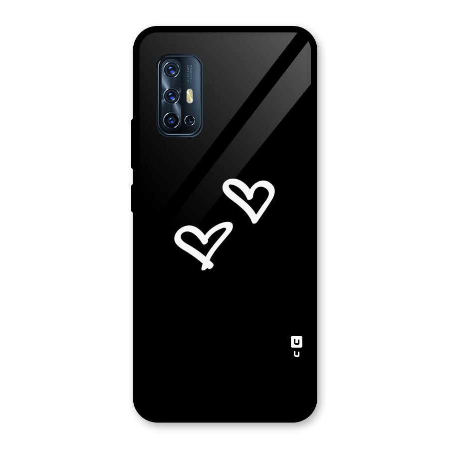 Hearts Love Glass Back Case for Vivo V17