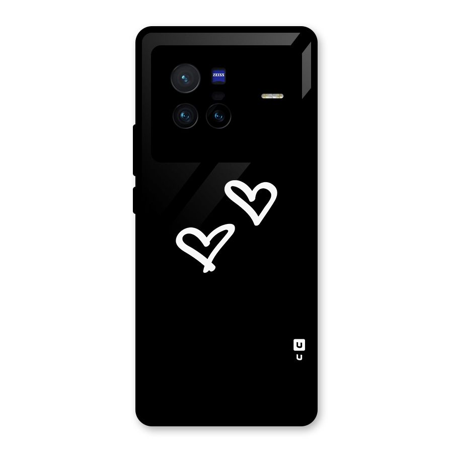 Hearts Love Glass Back Case for Vivo X80