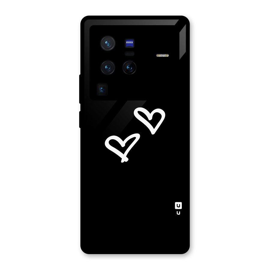 Hearts Love Glass Back Case for Vivo X80 Pro