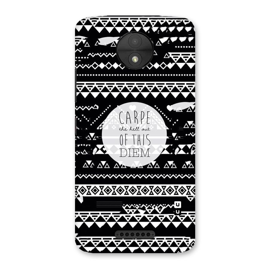 Hell Diem Back Case for Moto C