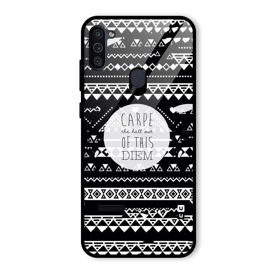 Hell Diem Glass Back Case for Galaxy M11