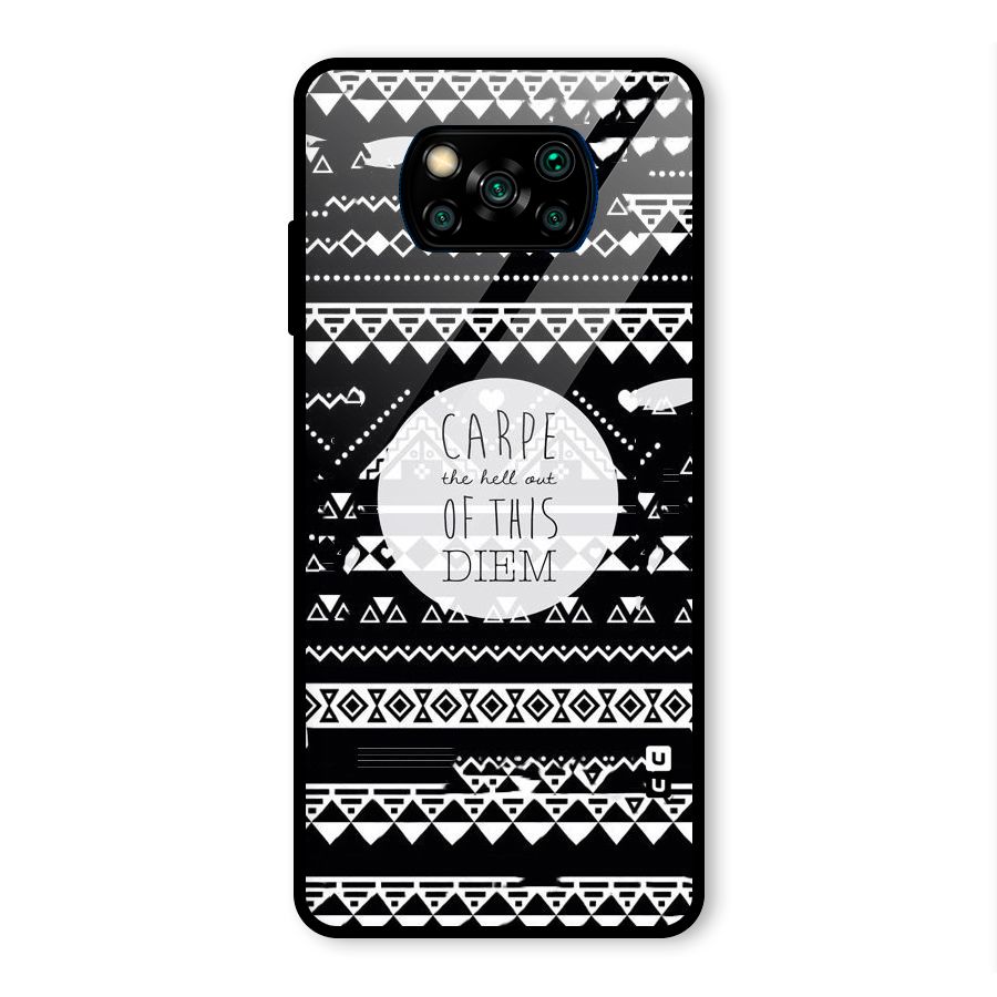 Hell Diem Glass Back Case for Poco X3 Pro