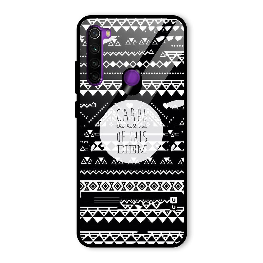 Hell Diem Glass Back Case for Redmi Note 8