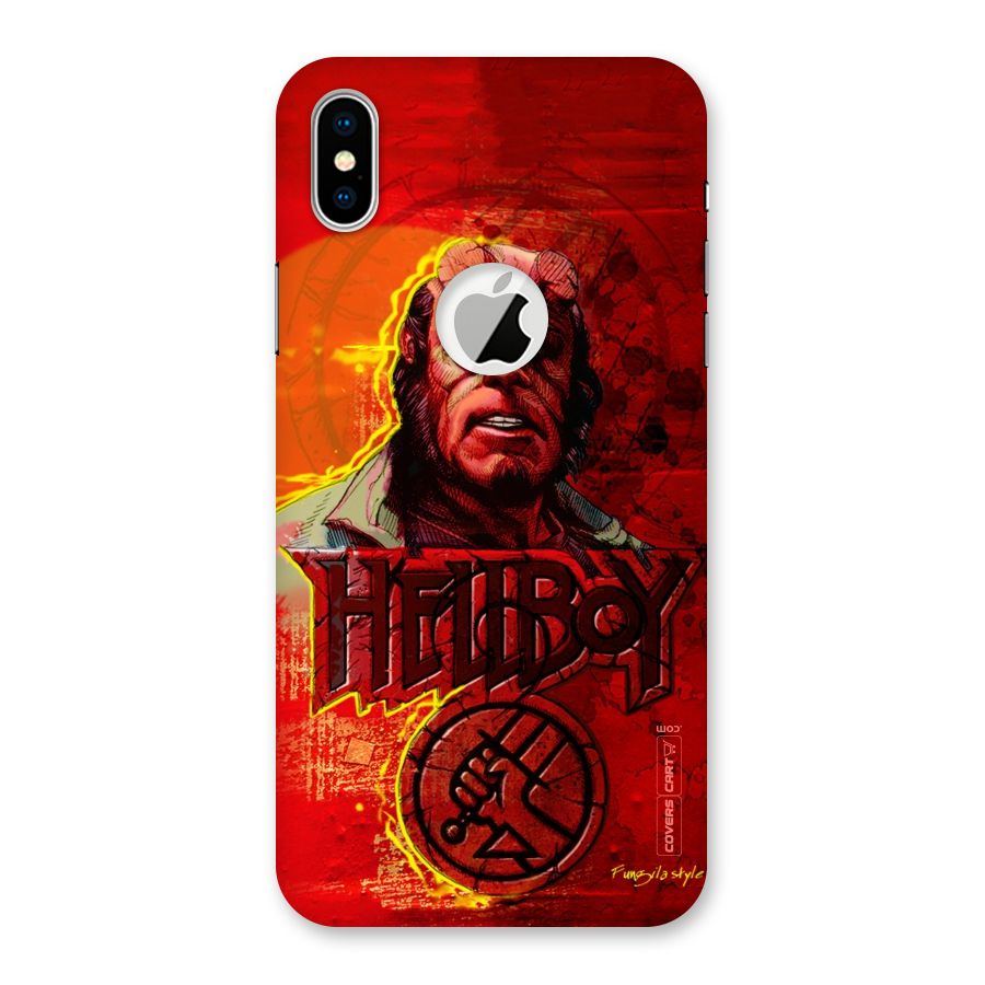 Hellboy Artwork Back Case for iPhone XS Logo Cut