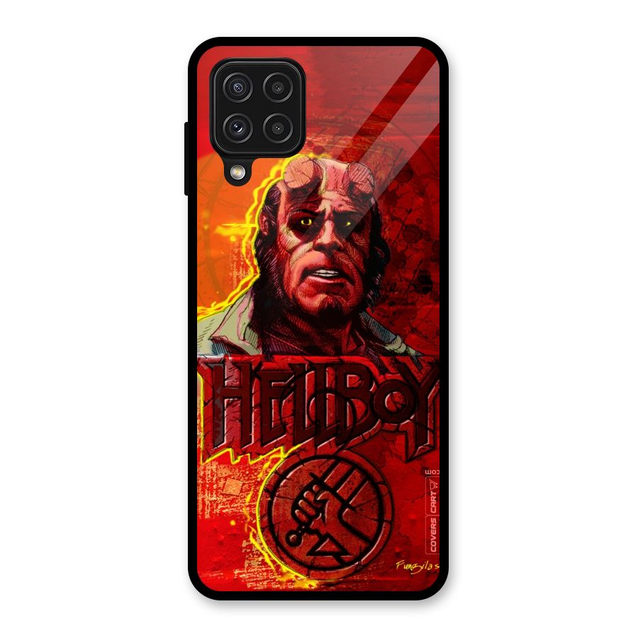 Hellboy Artwork Glass Back Case for Galaxy A22 4G