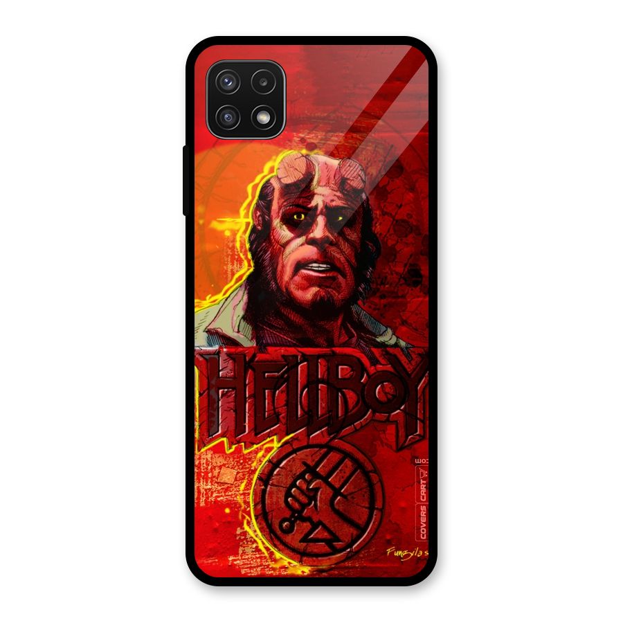 Hellboy Artwork Glass Back Case for Galaxy A22 5G