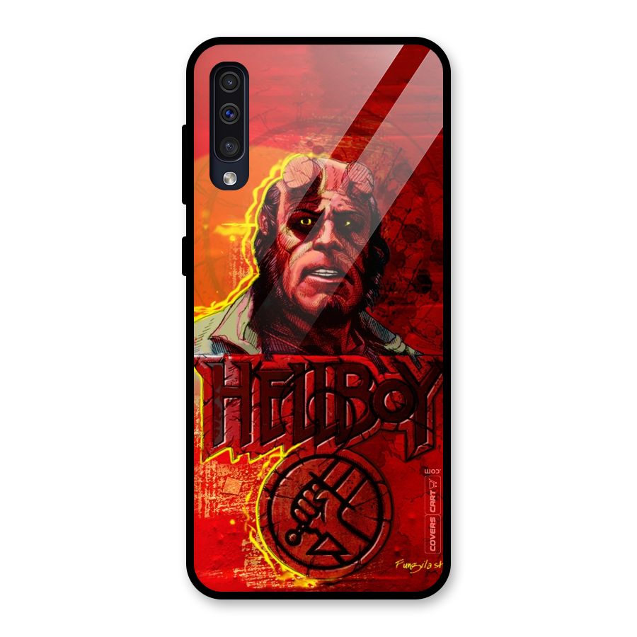 Hellboy Artwork Glass Back Case for Galaxy A30s