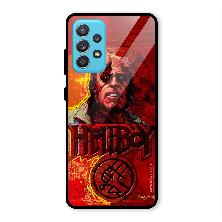 Hellboy Artwork Glass Back Case for Galaxy A52