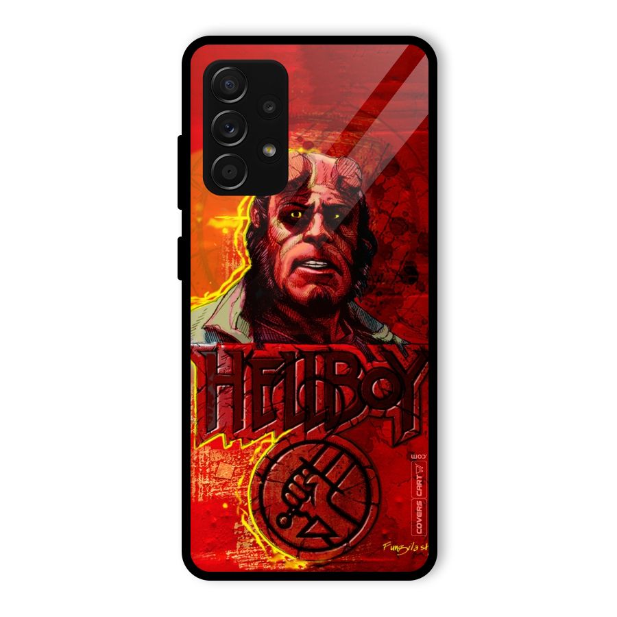Hellboy Artwork Glass Back Case for Galaxy A53 5G