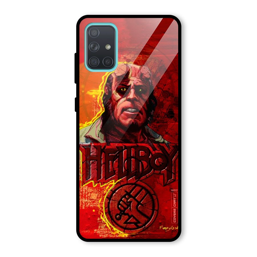 Hellboy Artwork Glass Back Case for Galaxy A71