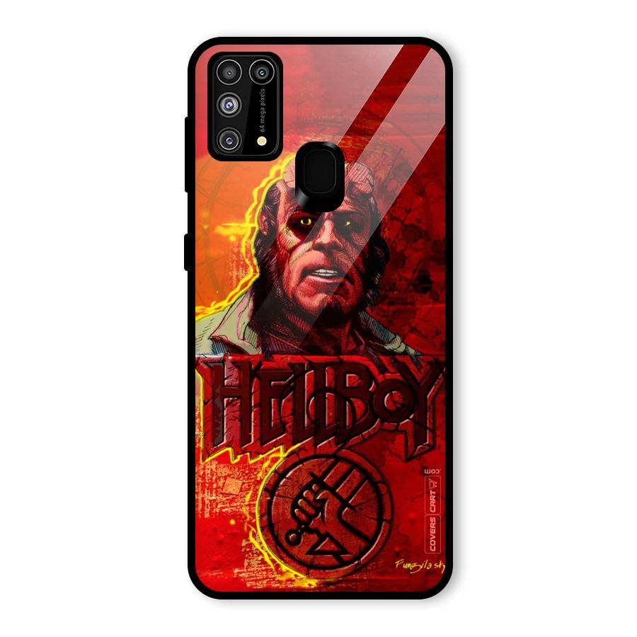 Hellboy Artwork Glass Back Case for Galaxy F41