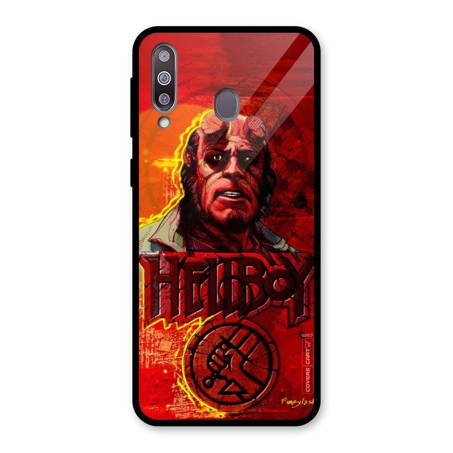 Hellboy Artwork Glass Back Case for Galaxy M30