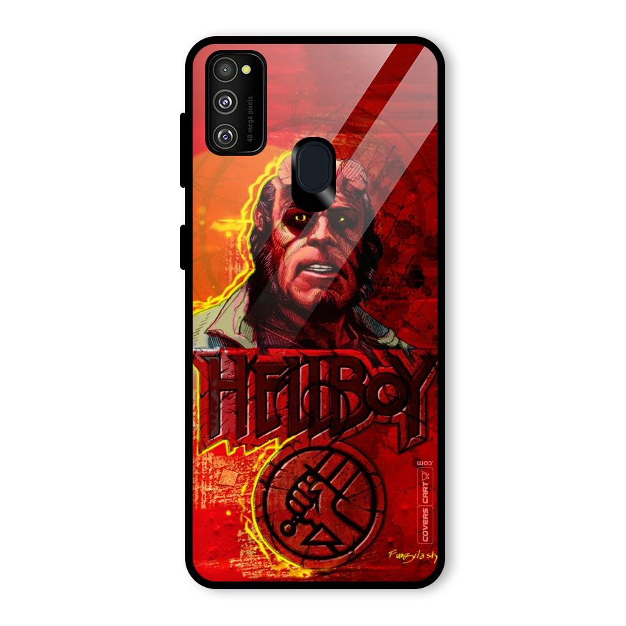 Hellboy Artwork Glass Back Case for Galaxy M30s