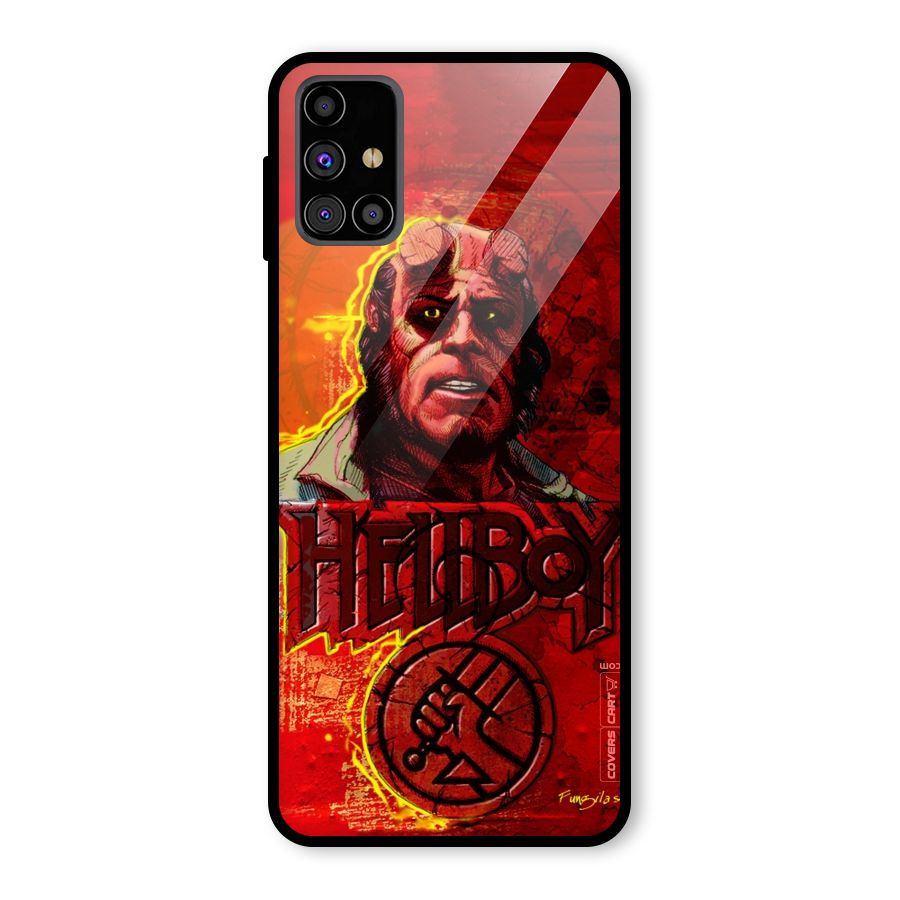 Hellboy Artwork Glass Back Case for Galaxy M31s