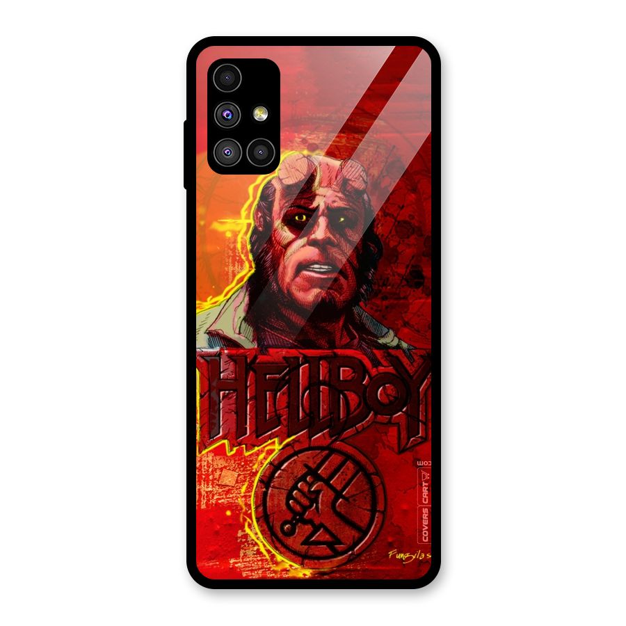 Hellboy Artwork Glass Back Case for Galaxy M51