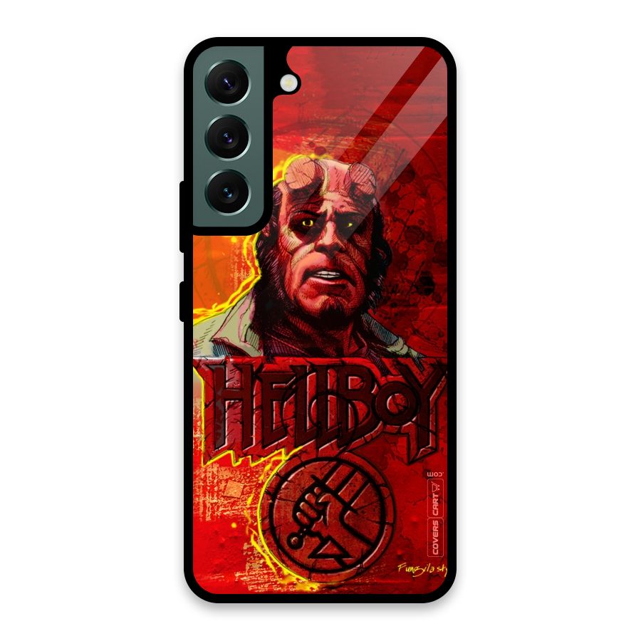 Hellboy Artwork Glass Back Case for Galaxy S22 5G